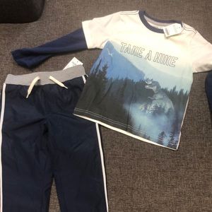 NWT Boys long sleeved shirt and pants!